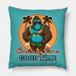 Cruising for a good time | Party gorilla Pillow