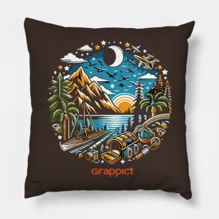 Outdoor adventure activity Pillow