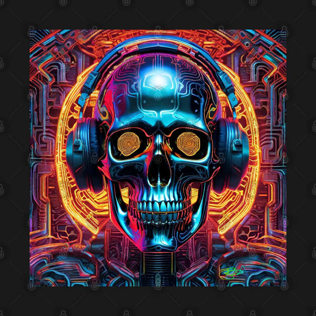 Groovy Cyber Skulls – Trippy DJ Vibes 43 by Benito Del Ray