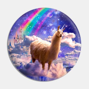 Rainbow Llama Unicorn - Llamacorn Pin