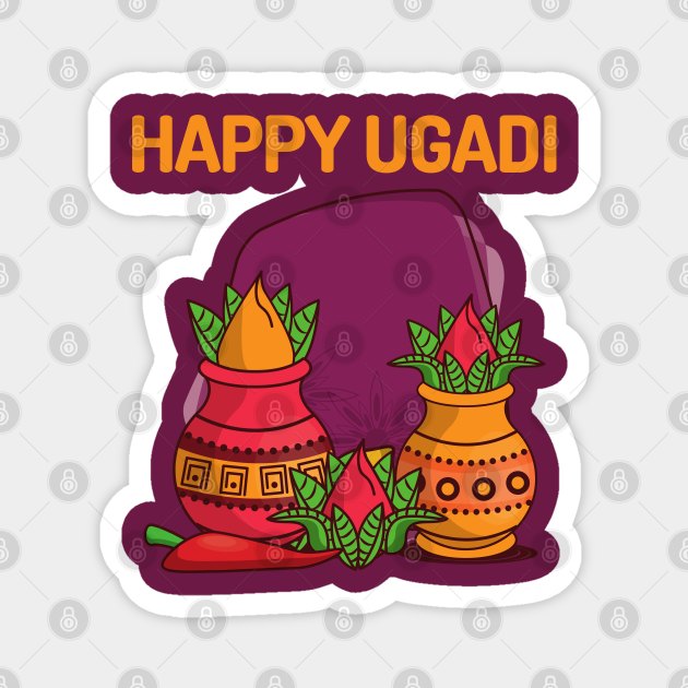 Happy Ugadi - Ugadi - Magnet | TeePublic Happy Ugadi - Ugadi - Magnet | TeePublic