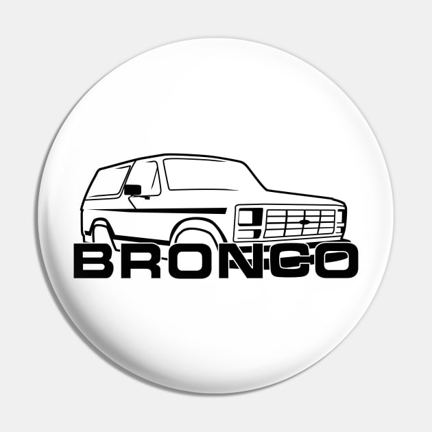 1980-1986 Ford Bronco New Logo Black Pin by The OBS Apparel