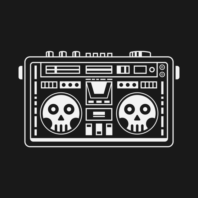 Skull boombox retro by Yeroma