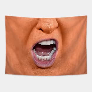 Pumpkin Mouth Shout Tapestry