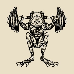 SEEMBO Frog Weight Lifting Barbells Fitness Gym Lift Workout T-Shirt