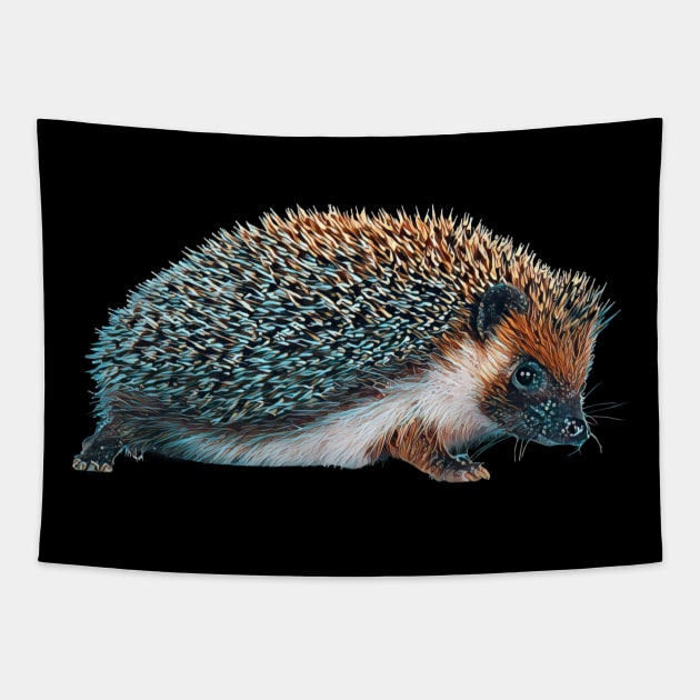 Hedgehog - Woodland Themed Kids Room, Funny Gifts For Forester, Cute Anima Tapestry by Shirtsmania