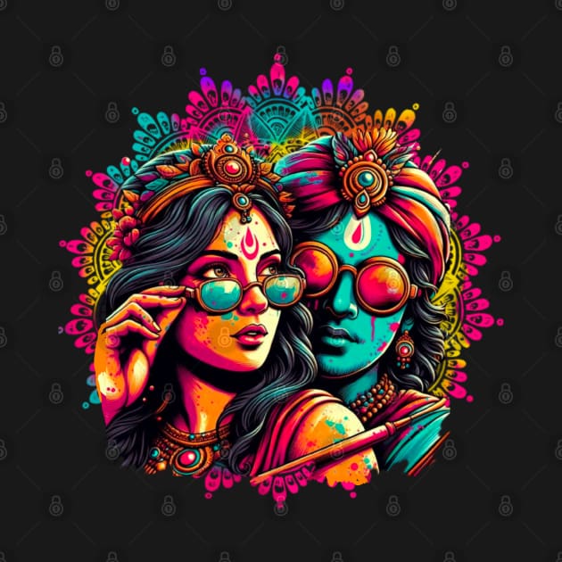 Happy Holi T shirt for Couple by fadinstitute