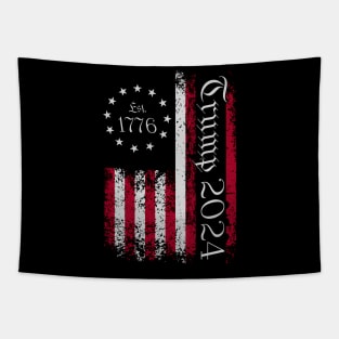 Est. 1776 Trump 2024 American Flag Tapestry