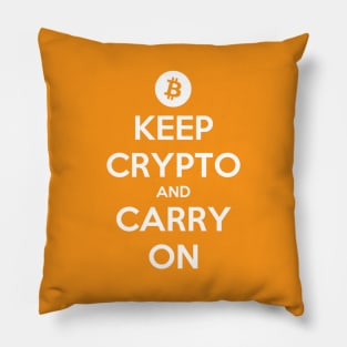 KEEP CRYPTO AND CARRY ON Pillow