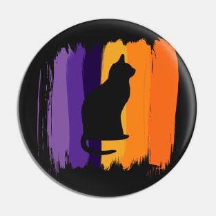 Halloween cat silhouette Pin