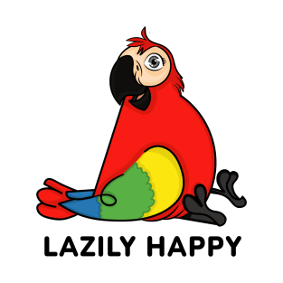 Lazily Happy Parrot T-Shirt