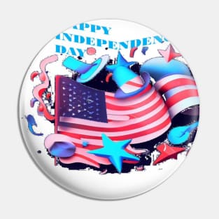 HAPPY INDEPENDENCE DAY-JULY 4TH 2023-PATRIOTISM Pin