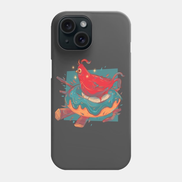 Donut Bird Nest Phone Case by Claire Lin