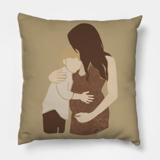 Abstract pregnant vector Family silhouette Illustration Pillow