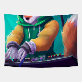 Fox at the DJ booth Tapestry