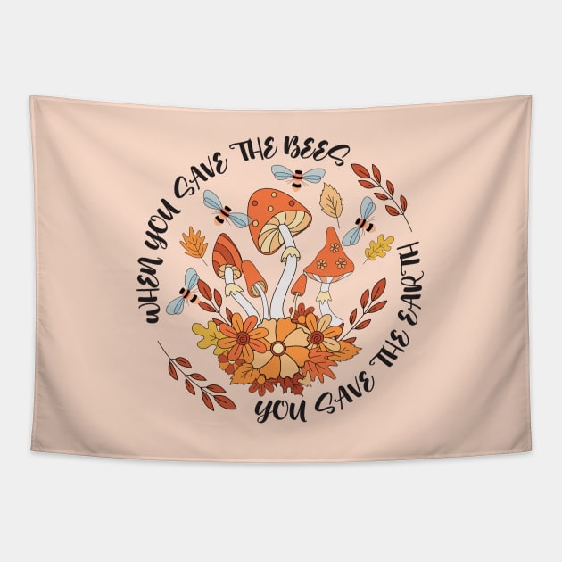 Save The Bees Tapestry by Crisp Decisions