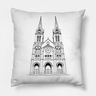 Saigon Cathedral, Vietnam Pillow