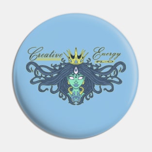 WEIRDO - Creative Energy Flo - Beauty - Full Color - Light Blue Pin