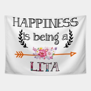 Happiness is being Lita floral gift Tapestry