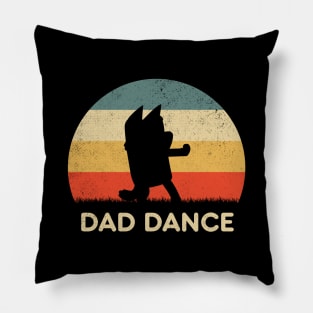 Retro Sunset Dad Bluey Dance Pillow