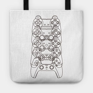 Controles de PlayStation PS1-PS5 (Lineas Negras) Tote