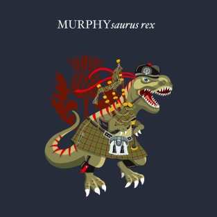 Clanosaurus Rex MURPHYsaurus Plaid Murphy Irish Ireland Family Tartan T-Shirt