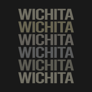 Gray Text Art Wichita T-Shirt