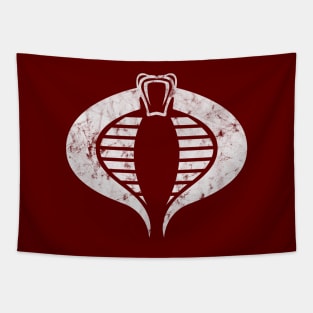 Distressed Chrome Cobra Snake Tapestry