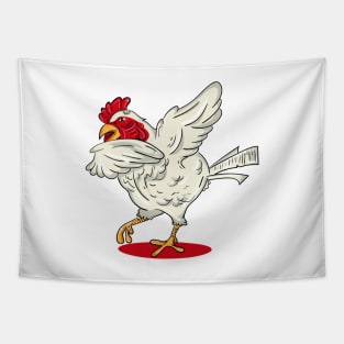 'Dabbing Dancing Chicken' Funny Dabbing Animal Gift Tapestry