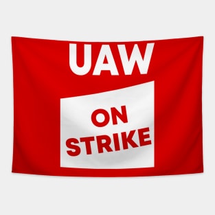 UAW Strike Red Tee United Auto Workers Tapestry