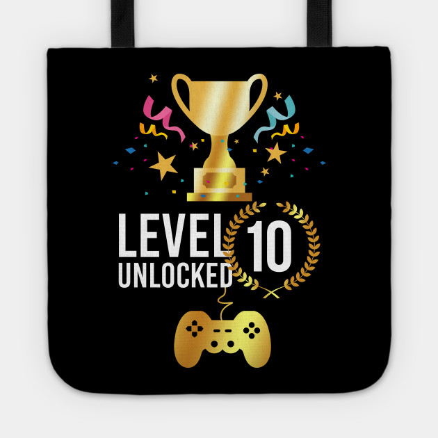 Video Game Birthday Any Age Level 10 Unlocked Level Up Gamer Birthday Shirt