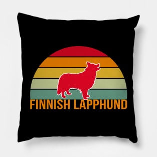 Finnish Lapphund Vintage Silhouette Pillow