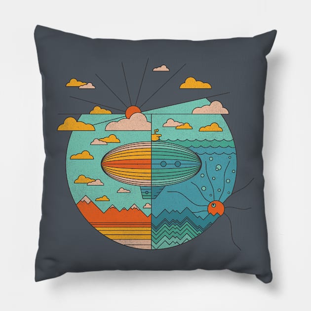 As Above, So Below (Asphalt Version) Pillow by BeanePod