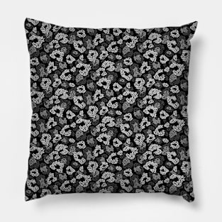 Black Dotted Animal Print Pillow