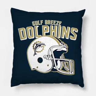 Gulf Breeze Dolphins football Pillow