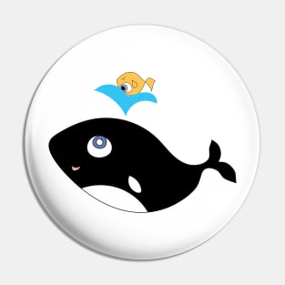 Whale versus Fish Pin