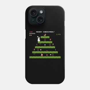 merry christmas retro pixel video game Phone Case