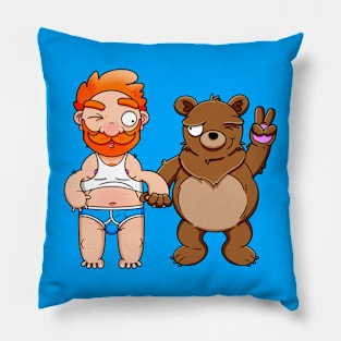 Bear Lover Ginger (No Text) Pillow