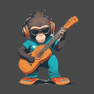 Monkey Plays Guitar T-Shirt