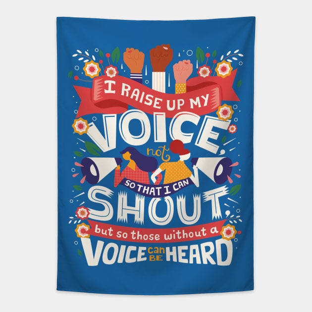 Raise Your Voice v2 Tapestry by risarodil