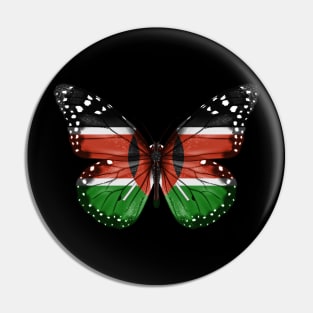 Kenyan Flag  Butterfly - Gift for Kenyan From Kenya Pin