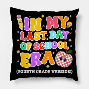 In My Last Day Of-School Era 4th grade Version gift for boys girls kids Pillow