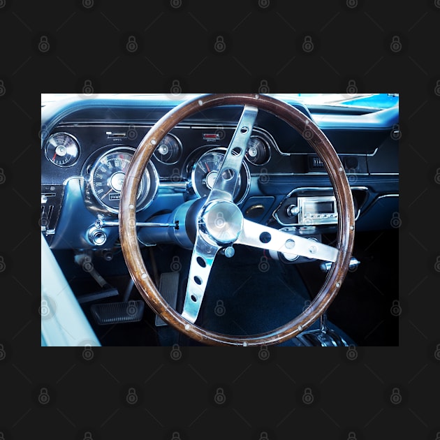 Steering wheel US car classic by Beate Gube