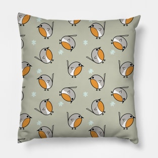 Cute Robin winter pattern Pillow