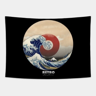 vinyl records great retro wave kanagawa vintage wave Tapestry