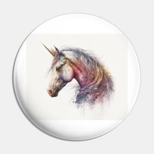 Unicorn Watercolour Painting Pin