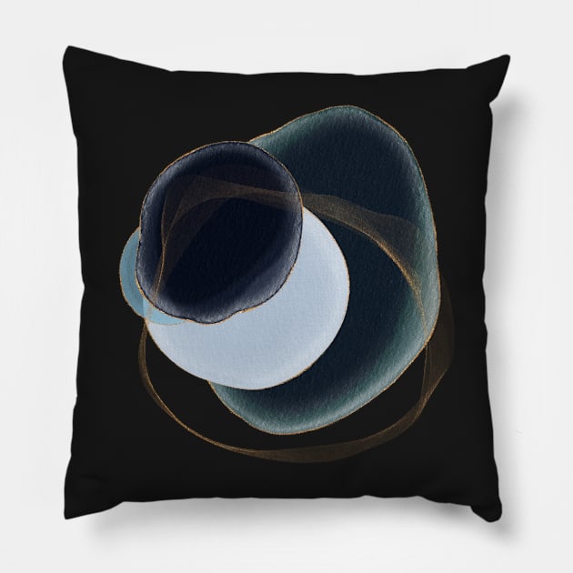 Green Abstract Pillow by Cordata