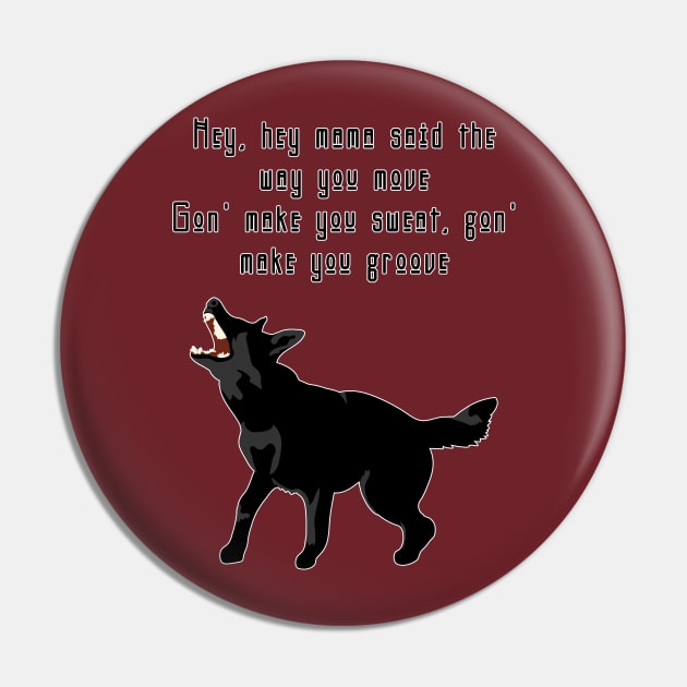 Black Dog Pin by Blitzitron25