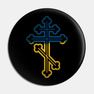 Ukrainian Orthodox Cross Pin