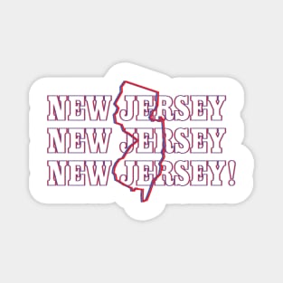 New Jersey State Map & Label Magnet